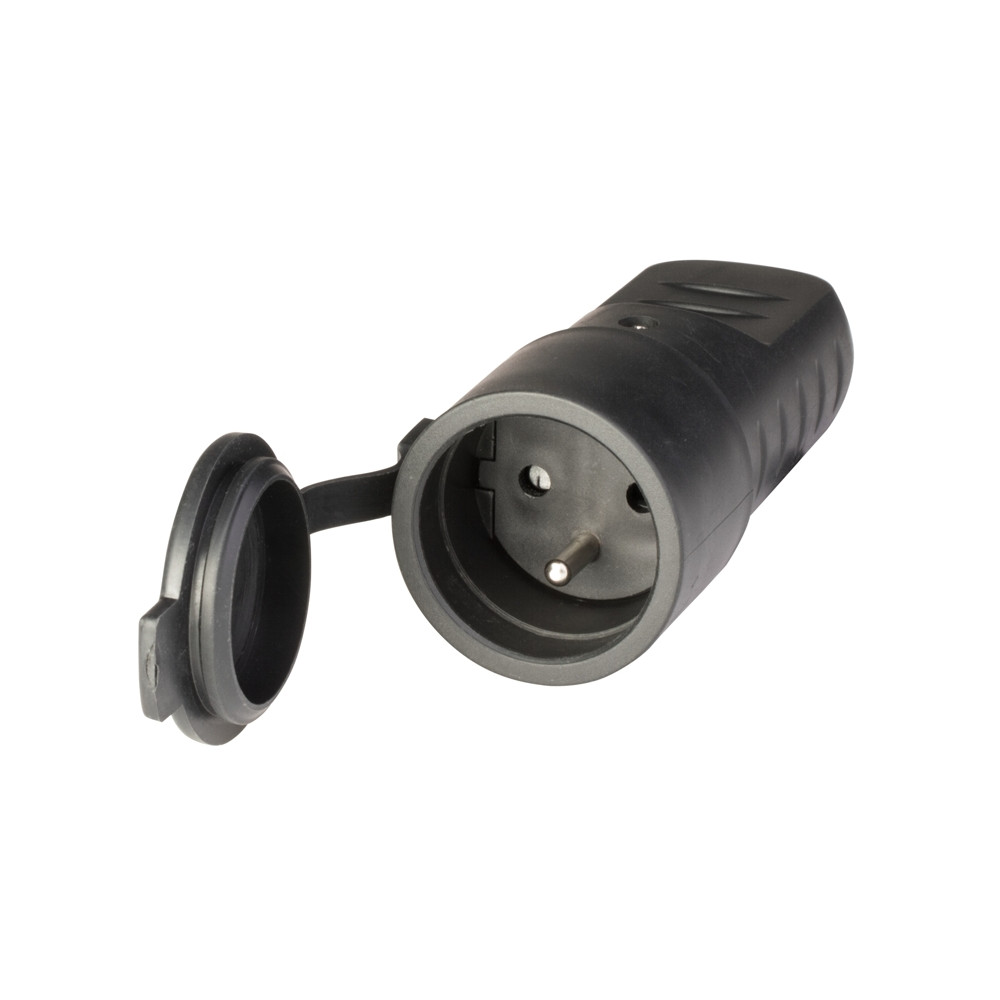 GNIAZDO GUMOWE Z KLAPKĄ 230V,16A IP44 2P+E WGP