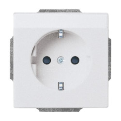 SOLO/ FUTURE ALUMINIOWY/ SREBRNY GNIAZDO 1X SCHUKO Z POLEM OPISOWYM