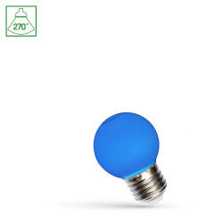 ŻARÓWKA LED KULKA 1W E27 230V NIEBIESKA 270ST P45