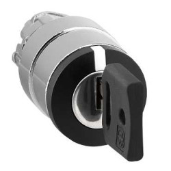 Schneider Electric Harmony XB4 Główka przełącznika 3 pozycyjnego z kluczem 455 z samopowrotem czarna metalowa, ZB4BG7