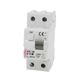 KZS-2M B 25A/ 300MA/AC WYŁĄCZNIK RÓŻNICONADPRĄDOWY B 25A 1P+N 2M 300MA AC 10KA