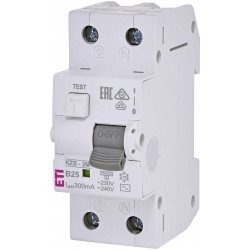 KZS-2M B 25A/ 300MA/AC WYŁĄCZNIK RÓŻNICONADPRĄDOWY B 25A 1P+N 2M 300MA AC 10KA