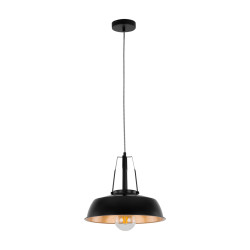 PALOMA CZARNY/ ZŁOTY OPRAWA WISZĄCA 1X E27/ 60W IP20 STAL