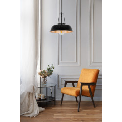 PALOMA CZARNY/ ZŁOTY OPRAWA WISZĄCA 1X E27/ 60W IP20 STAL