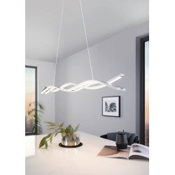 LASANA 2 CHROM/ BIAŁY OPRAWA WISZĄCA LED 35W WW 3000K 5300LM IP20 STAL/ ALUMINIUM/ TWORZYWO