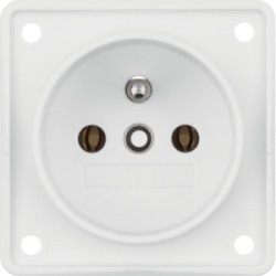 INTEGRO FLOW/PURE MODUŁ BIAŁY MAT GNIAZDO 1X Z/U ZACISKI ŚRUBOWE 16A 250V