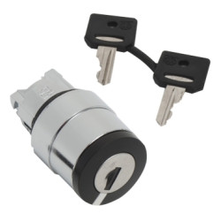 Schneider Electric Harmony XB4 Napęd przełącznika 3 pozycyjny Ø22 z kluczem 421E czarny okrągły metalowy, ZB4BG012