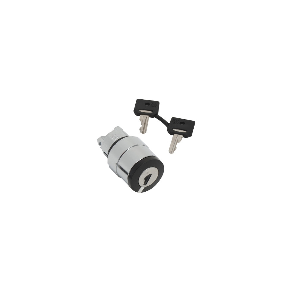 Schneider Electric Harmony XB4 Napęd przełącznika 3 pozycyjny Ø22 z kluczem 421E czarny okrągły metalowy, ZB4BG012