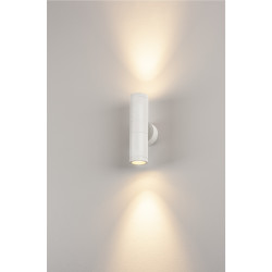 ASTINA BIAŁY OPRAWA ŚCIENNA KINKIET 2X GU10/ 11W IP44 ALUMINIUM/ SZKŁO