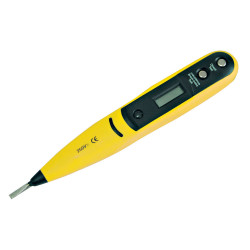 PRÓBNIK ELEKTRYCZNY Z WYŚW. LCD, VOLT TESTER 12-250V CE KK