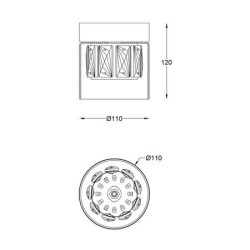 GEM CZARNY MAT OPRAWA SUFITOWA NT 1X G9/ 28W IP20 METAL/ SZKŁO