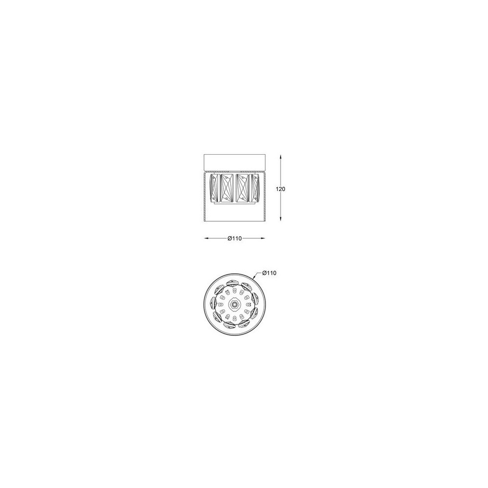 GEM CZARNY MAT OPRAWA SUFITOWA NT 1X G9/ 28W IP20 METAL/ SZKŁO