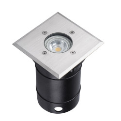 BERG DL-10L STAL NIERDZEWNA OPRAWA NAJAZDOWA KWADRAT 1X GU10/ 10W IP67 IK08 STAL/ SZKŁO HARTOWANE