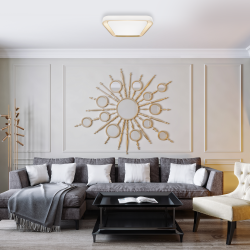 QUADRO ZŁOTY/ BIAŁY OPRAWA SUFITOWA PLAFON LED 38W 3000K - 6000K 4000LM IP20 METAL/ TWORZYWO
