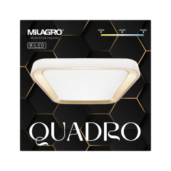 QUADRO ZŁOTY/ BIAŁY OPRAWA SUFITOWA PLAFON LED 38W 3000K - 6000K 4000LM IP20 METAL/ TWORZYWO