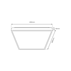 QUADRO ZŁOTY/ BIAŁY OPRAWA SUFITOWA PLAFON LED 38W 3000K - 6000K 4000LM IP20 METAL/ TWORZYWO