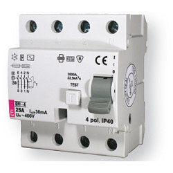EFI-4 80A/ 30MA/AC WYŁĄCZNIK RÓŻNICOWY 80A 4P 4M 30MA AC 10KA