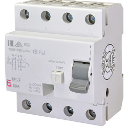 EFI-4 80A/ 30MA/AC WYŁĄCZNIK RÓŻNICOWY 80A 4P 4M 30MA AC 10KA