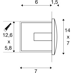 DOWNUNDER OUT ANTRACYT OPRAWA ŚCIENNA FASADOWA PT LED 4W WW 3000K 85LM IP55 ALUMINIUM/ TWORZYWO
