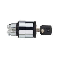 Schneider Electric Harmony XB4 Główka przełącznika 3 pozycyjnego z kluczem 455 z samopowrotem czarny metalowy, ZB4BG6
