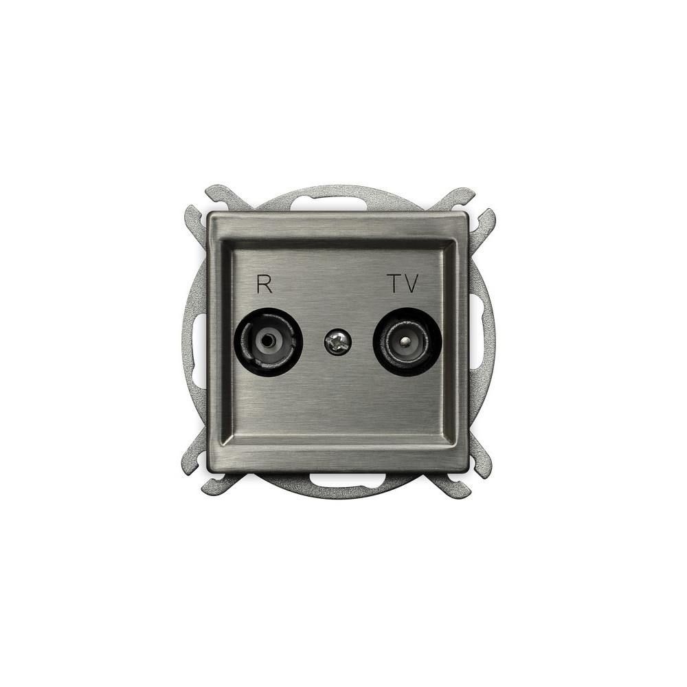 SONATA MODUŁ STAL INOX GNIAZDO RTV PRZELOTOWE 10DB