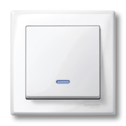 Schneider Electric Merten, System M, klawisz pojedynczy z okienkiem sygnalizacyjnym, biały polarny, MTN436019