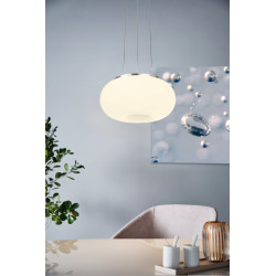 OPTICA-C NIKIEL SATYNOWY/ BIAŁY OPRAWA WISZĄCA LED 22W 2700K-6500K 2900LM IP20 STAL/ SZKŁO OPAL