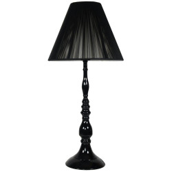 GILLENIA CZARNY OPRAWA STOŁOWA NOCNA 1X E27/ 60W IP20 METAL/ TKANINA