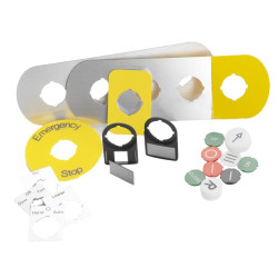 MA6 TABLICZKA OPISOWA "PARADA DE EMERGENCIA" 40X60MM ALUMINIUM/ ŻÓŁTY