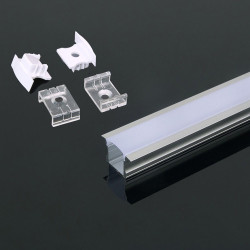 VT-8107 PROFIL LED PT ALUMINIUM SREBRNY ANODOWANY 2000MM KLOSZ MLECZNY