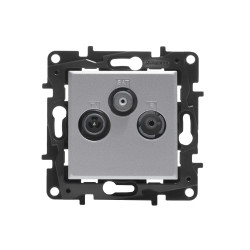 NILOE STEP MODUŁ ALUMINIUM GNIAZDO RTV-SAT KOŃCOWE GWIAZDA 1.5DB TV 5-68/120-862MHZ/ SAT 950-2400MHZ