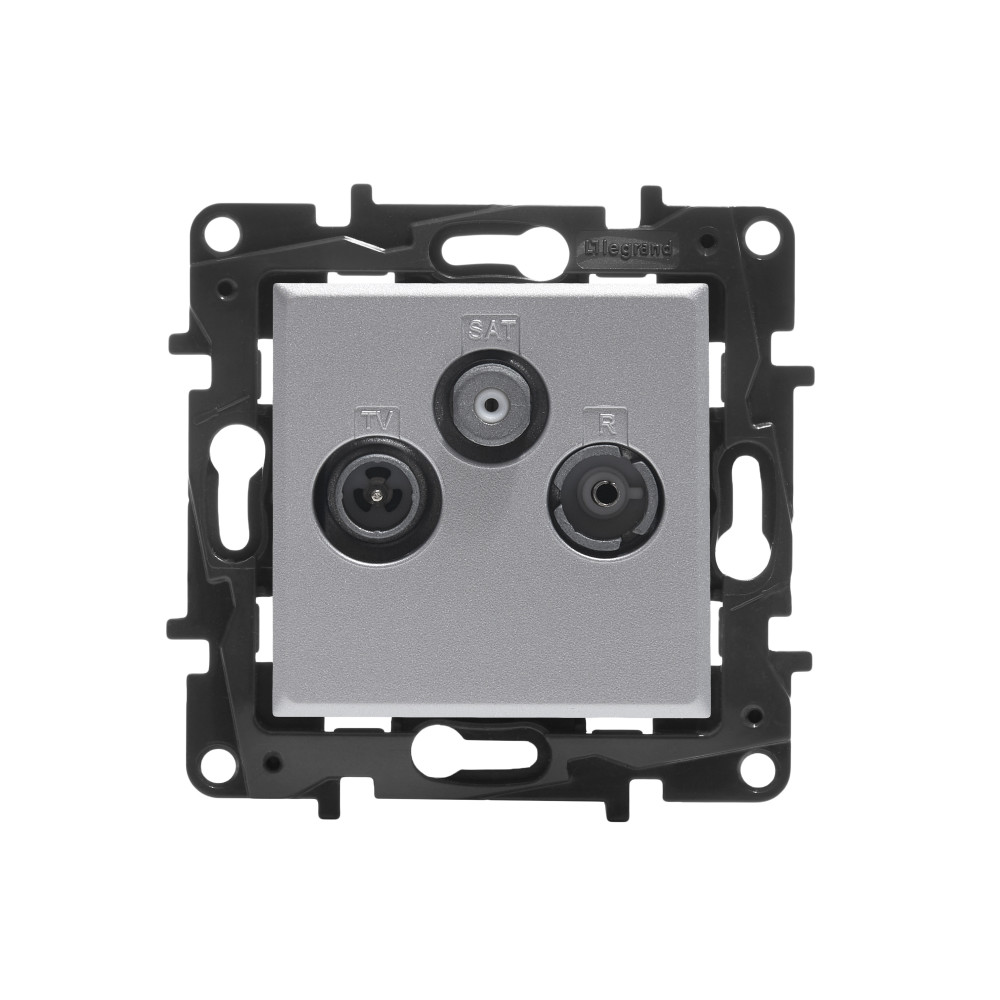 NILOE STEP MODUŁ ALUMINIUM GNIAZDO RTV-SAT KOŃCOWE GWIAZDA 1.5DB TV 5-68/120-862MHZ/ SAT 950-2400MHZ
