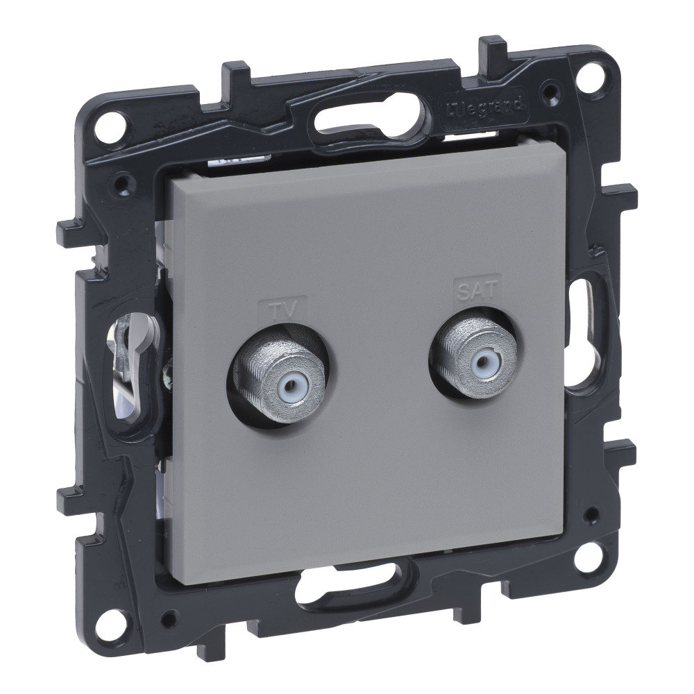 NILOE STEP MODUŁ ALUMINIUM GNIAZDO 2X TV TYP "F" KOŃCOWE GWIAZDA 1.5DB 0-2400MHZ