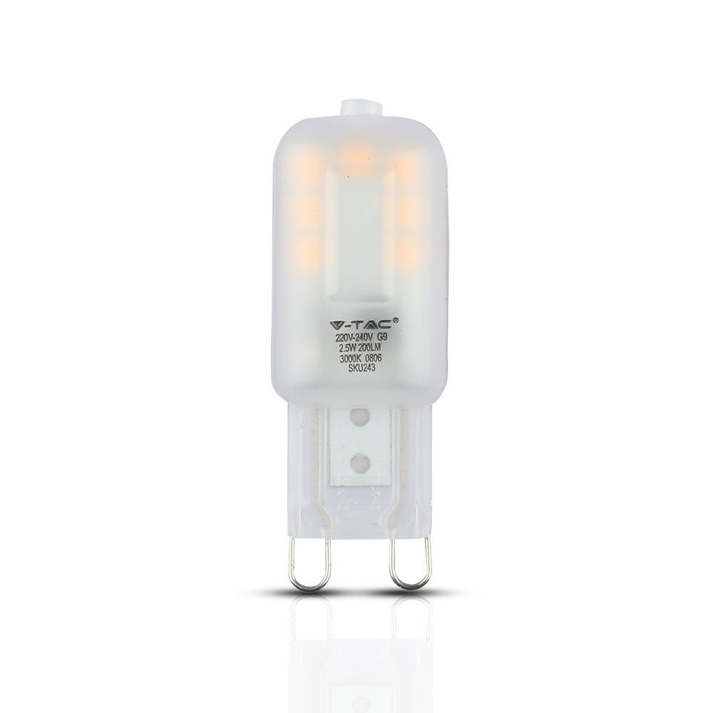 VT-203 ŻARÓWKA LED KAPSUŁKA 2.5/20W G9 230V MATOWA 830 WW 3000K 200LM 300ST