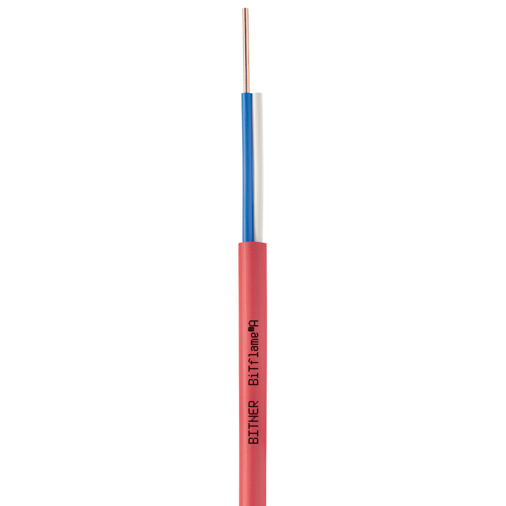 BITFLAME A 1X2X1.0 CZERWONY KABEL BEZHALOGENOWY SYGNALIZACYJNY TELEKOMUNIKACYJNY