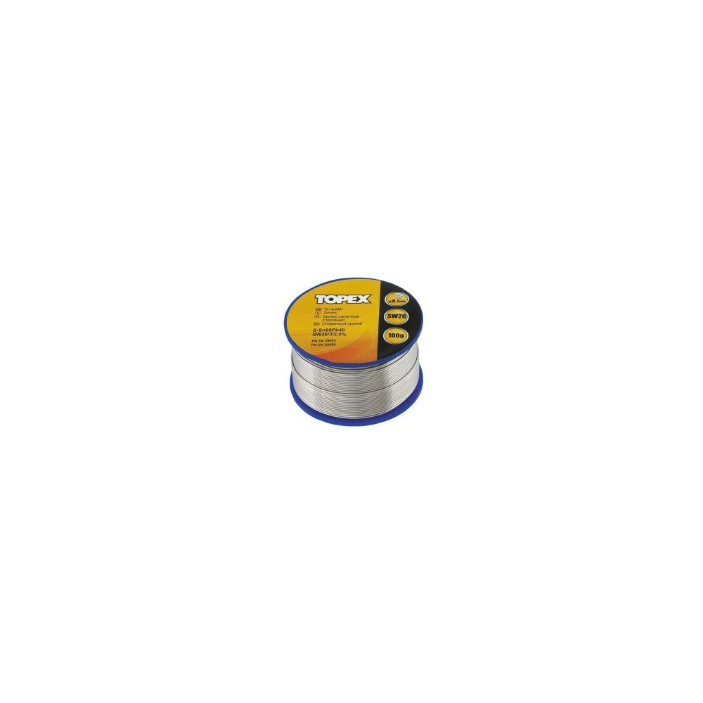 LUT CYNOWY 60% SN, DRUT 1.0 MM, 100 G TOPEX