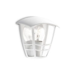 CREEK BIAŁY OPRAWA ŚCIENNA KINKIET 1X E27/ 60W IP44 ALUMINIUM