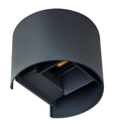REKA LED EL 7W-O-GR GRAFIT OPRAWA ŚCIENNA KINKIET ELEWACYJNY LED 7W NW 7000K 380LM IP54 90ST AL/SZKŁ