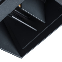 REKA LED EL 7W-O-GR GRAFIT OPRAWA ŚCIENNA KINKIET ELEWACYJNY LED 7W NW 7000K 380LM IP54 90ST AL/SZKŁ