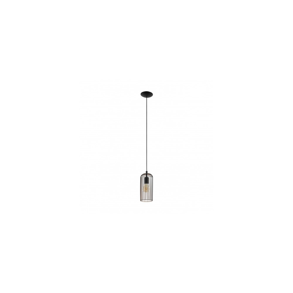 ROCCAMENA CZARNY/ MIEDZIANY OPRAWA WISZĄCA 1X E27/ 60W IP20 STAL