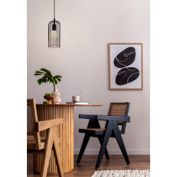 ROCCAMENA CZARNY/ MIEDZIANY OPRAWA WISZĄCA 1X E27/ 60W IP20 STAL