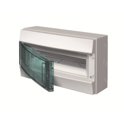 MISTRAL65 ROZDZIELNIA PLASTIKOWA NT 18M 1X 18M N+PE IP65 IK09 430X250X155 DRZWI DYMNE SZARY