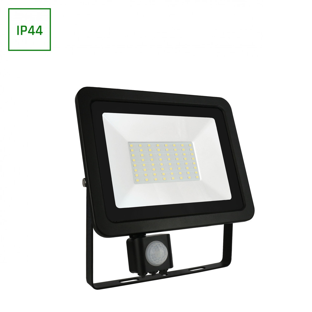NOCTIS LUX 2 CZARNY OPRAWA NAŚWIETLACZ LED  50W 230V CW 6000K 3900LM IP44 120ST+ CZUJNIK RUCHU