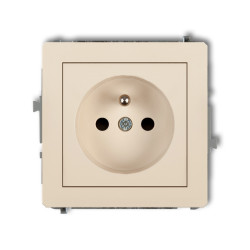 DECO MODUŁ BEŻ GNIAZDO 1X B/U Z PRZESŁONAMI ZACISKI ŚRUBOWE 16A 250V