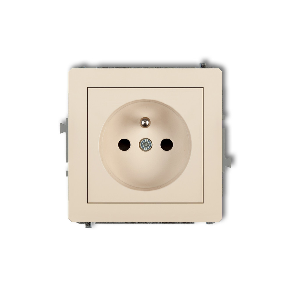 DECO MODUŁ BEŻ GNIAZDO 1X B/U Z PRZESŁONAMI ZACISKI ŚRUBOWE 16A 250V