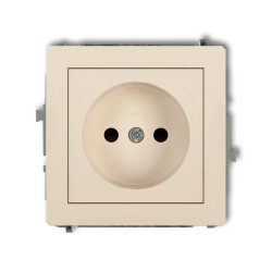 DECO MODUŁ BEŻ GNIAZDO 1X B/U Z PRZESŁONAMI ZACISKI ŚRUBOWE 16A 250V
