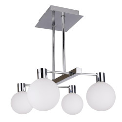 MALDUS CHROM/ BIAŁY OPRAWA WISZĄCA 4X G9/ 40 IP20 METAL/ SZKŁO
