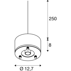PARA CZARNY OPRAWA WISZĄCA 1X E27/ 150W IP20 ALUMINIUM