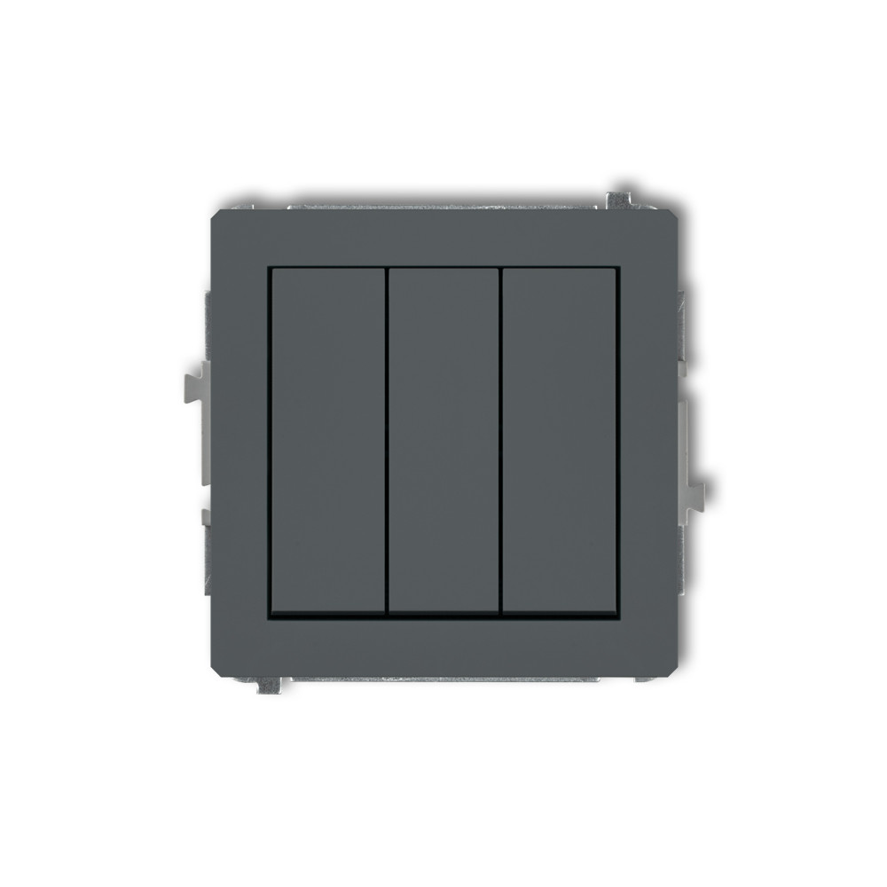 DECO MODUŁ GRAFIT MAT ŁĄCZNIK 3X ZACISKI ŚRUBOWE 10AX 250V