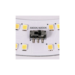 LIPSY BIAŁY OPRAWA SUFITOWA/ ŚCIENNA PLAFON NT LED 17.5W 3000K/4000K 2100LM/ 2300LM IP44 ALU/ TWORZY